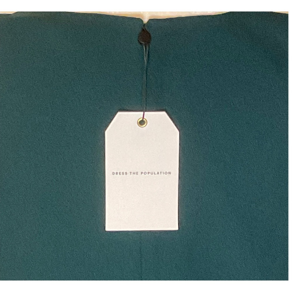 Dress the Population Catalina Fit &‎ Flare Dress Pine Green Medium NWT s - Picture 7 of 16